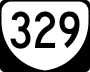 State Route 329 marker