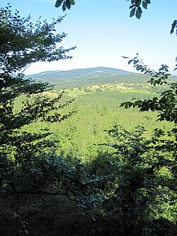 Pohled na Ostrôžku z Budinské skály