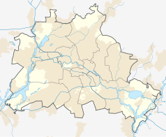 Mapa konturowa Berlina, w centrum znajduje się punkt z opisem „Pomnik Żołnierza Polskiego i Niemieckiego Antyfaszysty”