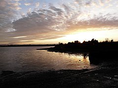 Broadmeadow Estuary im Winter.