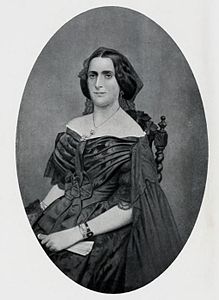 ... og kona Juliane Cathrine Wilhelmine Wedel Jarlsberg (1818–72) hoffovermesterinne