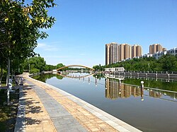 The Karamay River running through Karamay District