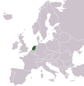 Lage der Niederlande in Europa