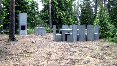 Installationer av Mariel Rosendahl i Ålidhemsparken.