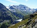 Mauvoisin Dam, with Mont Blanc de Cheilon in the background