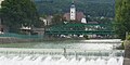 Scheibbs, Blick über die Erlaufwehr Richtung Altstadt