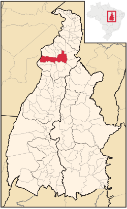 Localização de Araguaína no Tocantins