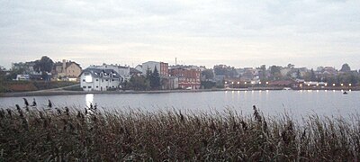 Panorama med Zempelburger See (Jezioro Sępoleńskie) med byen i baggrunden, 2011