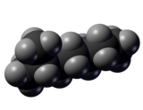 Spacefill model of 2-methylheptane