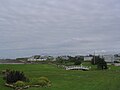 Bas-Caraquet vue du parc, avec le pont du ruisseau Isabelle.