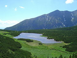 pohled na pleso z Predného Kopského sedla