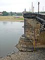 Wasserstand der Elbe bei 50 cm am Pegel Dresden am 12. August 2015 um 7:58 Uhr