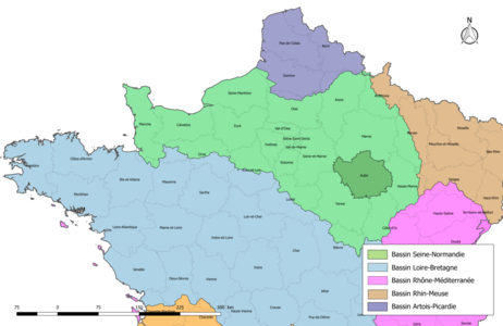 L'Aube est dans un seul bassin hydrographique : Seine-Normandie.