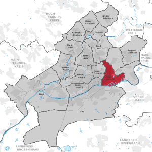 Lage von Frankfurt-Bornheim/Ostend