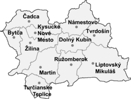 Distriktoj de Regiono Žilina