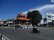 Chinese temple on a city street