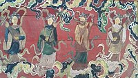 Lacquer painting of the four tiên (immortals), 16th century, Vietnam