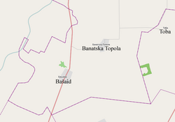 Map of Banatska Topola and other settlements in the neighborhood