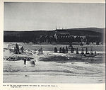 Old Faithful Inn from Beehive Geyser, 1904 by Frank Jay Haynes