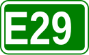 Zeichen der Europastraße 29