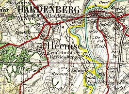 Heemse op Topografische kaart uit 1914