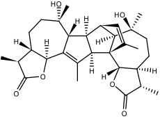 Structuurformule van (+)-absinthine