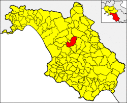 Castelcivita within the Province of Salerno