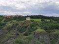 View of the ruins from across the valley