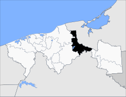 Location of the municipality in Tabasco.