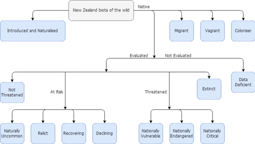 Structure of New Zealand threat classification system