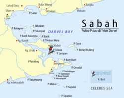 Location of Bait Island in Celebes Sea