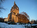 Monumental wirkende Mansarddächer der Erlöserkirche in Wuppertal-Wichlinghausen