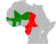 CFA Franc map.svg