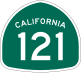 State Route 121 marker