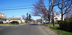 Intersection of Shore Concourse and Sweetbriar Street in Cliffwood Beach