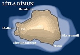 Carte de Lítla Dímun.