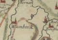 Wambeek zoals getekend op de kaart van Fricx (1712)