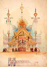 Design for the Naval department of Russia's pavilion at the Vienna World Fair of 1873