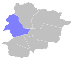 Poloha okrsku La Massana v Andorre (klikacia mapa)