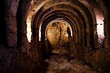 the underground Crypte carved into the rock