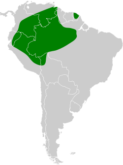 Distribución geográfica del nictibio rufo.