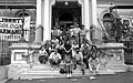 Members of the newly launched Greens NSW party on the front steps in August 1984.