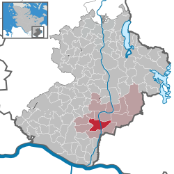 Elhelyezkedése Schleswig-Holstein térképén