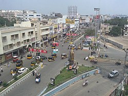 View of Rajvihar Center, one of the busiest centers in Kurnool City