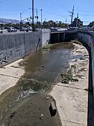 Lower Silver Creek tributary where it comes from under McKee Road and King Road to join Coyote Creek