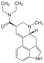 Structuurformule van lysergeenzuurdi-ethylamide