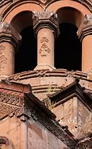 Yeghvard Church, roof and cupola detail, Armenia