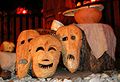 Masques en bois, Pologne.