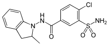 Indapamied se chemiese struktuur