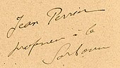 signature de Jean Perrin